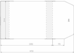 Stohovací Nastavitelný kryt 244x410 mm (50 ks)