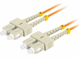 LANBERG optický patch cord MM SC/UPC-SC/UPC duplex 2m LSZH  OM2 50/125 průměr 3mm, barva oranžová