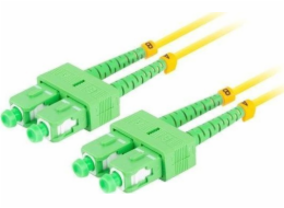 LANBERG optický patch cord SM SC/APC-SC/APC duplex 10m LSZH G657A1 průměr 3mm, barva žlutá