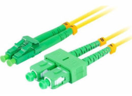 LANBERG optický patch cord SM SC/APC-LC/APC duplex 2m LSZH G657A1 průměr 3mm, barva žlutá