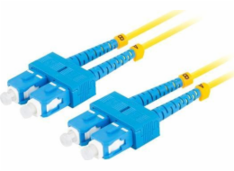 LANBERG optický patch cord SM SC/UPC-SC/UPC duplex 5m LSZH G657A1 průměr 3mm, barva žlutá