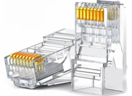 Ugreen Ugreen 10x zástrčkový konektor Konektor RJ45 8P8C Cat 6 Transparent (50961)