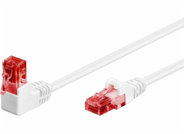 Goobay GOOBAY Patchcord U/UTP Kat. 6 Rovný / Úhlový 90 Bílý 0,25 m