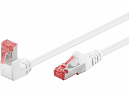 Goobay GOOBAY Patchcord S/FTP Kat. 6 Rovný / Úhlový 90 Bílý 5m