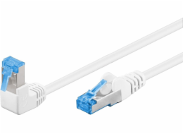 Goobay GOOBAY Patchcord S/FTP Kat. 6A Rovná / Úhlová 90 Bílá 5m