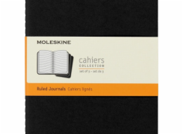 Moleskine Sada 3 ks MOLESKINE Cahier Journal L (13x21cm) linkovaná, 80 stran, černá