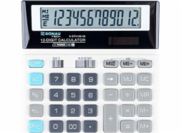 Kalkulačka Donau Calculator Donau Tech Office Calculator, 12místná. displej, rozměry 156x152x28 mm, bílá