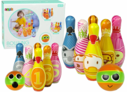 Import Leantoys Game Set Soft Bowling 6 kusů barevný míč míč