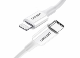 UGREEN USB -C - Lightning 2 m bílý kabel (6957303867493)