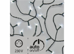 LED vánoční řetěz, 4 m, venkovní i vnitřní, studená bílá, časovač