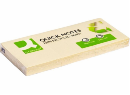 Q-Connect Self Amisive Blocks Q-Connect 100% recyklované, 38x51mm, 3x100 karty, žluté