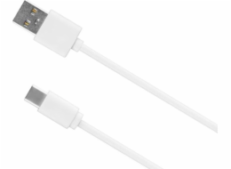 USB kabel Kruger & Matz USB-A-USB-C 0,8 m bílý (KM0363)