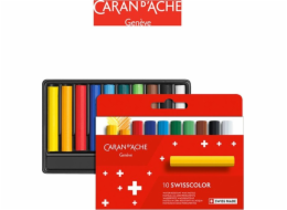 Caran d`Arche CARAN D'ACHE Voskové pastelky Swisscolor, kartonová krabička, 10 ks.