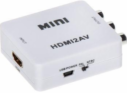 AV RCA (CINCH) Adaptér X3 - HDMI WHITE (HDMI/AV)