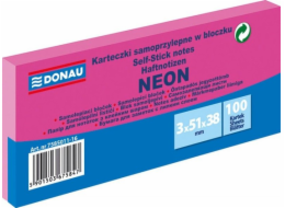 Donau SAMOLEPÍCÍ BLOK, DONAU, 38X51MM, 100K, NEON RŮŽOVÁ, 3KS 7585011-16