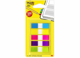 Post-it Indexovací záložky 683-5CB 12x43mm, mix: modrá + žlutá + růžová + fialová + zelená (3M0103)