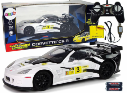 Import Leantoys Racing Auto Racing R/C 1:18 Corvette C6.R WHITE 2,4 g světlo