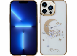 Pouzdro Kingxbar IPHONE 13 PRO s krystaly Swarovski Kingxbar Moon Series Flower gold