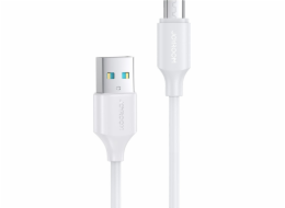 Joyroom USB -A - microUSB 0,25 m bílý kabel