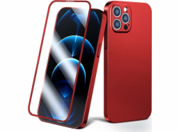 Zadní a přední kryt Joyroom Joyroom 360 Full Case pro iPhone 13 Pro Max + tvrzené sklo červené (JR-BP928 červené)