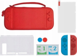 MARIGames Set 6v1 pouzdro Skleněné pouzdro pro Nintendo Switch / Dss-106 červené pouzdro