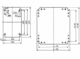 Montážní deska Schneider 300 x 250 mm Stal (NSYMM3025)