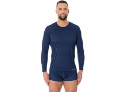 Brubeck Men s Long -sleeved Active Wool Navy R. XL (LS12820)