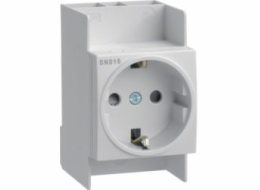 Hager Polo Modular Socket Schuko 10/16a ??250V AC na kolejnici a izolovanou třídu (SN016)