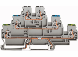 WAGO 3-STORY RAILWAY 2,5 mm2 PE/N/L GREAD (870-567)