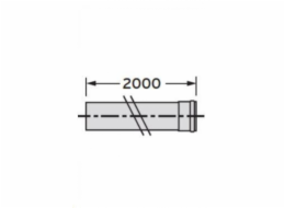 Vaillant Extension Pipe DN80 2M 303255