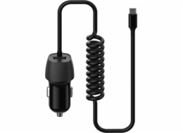 Nabíječka automobilu Platinet Platinet Spiral 3.4A USBA + Micro USB kabelová nabíječka