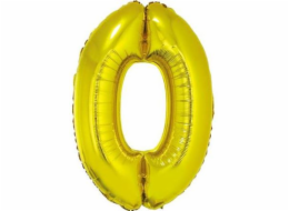 Godan Foil Balloon Number 0 Gold, 85 cm