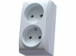 Ospel BIS Socket s dvojitým namontovaným IP20 White (GN-2B/00)