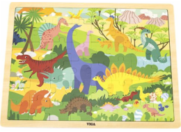Viga Viga 44584 Puzzle na prvcích 48 PAD - seznámíme se s dinosaury