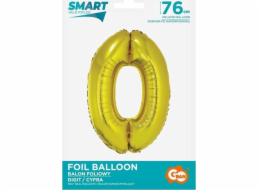 Godan Foil Balloon Digit 0 Gold Smart 76cm