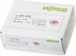 WAGO WAGO Universal Fast Connector 2x0.5-6mm Transparent 221-612 Pack 50 ks.