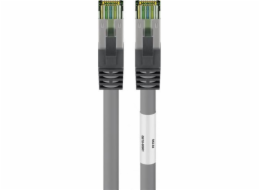 Kabel Goobay Patch RJ45 (Cat 6A, 500 MHz) se syrovou kočkou 8,1 S/FTP kabelu, - délka kabelu 25 m