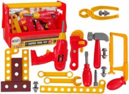 Import Leantoys Tool Set Hammer Ticks Red