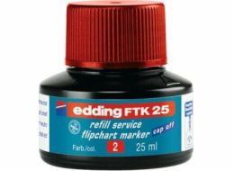 Edding Mascara pro dokončení značek s flipcharts e-ftk 25 edding, červená