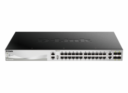 D-Link DGS-3130-30TS D-Link DGS-3130-30TS L3 Stackable Managed switch, 24x GbE, 2x 10G RJ-45, 4x 10G SFP+