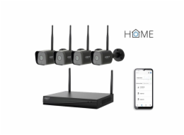 iGET HOME NVR N4C4 - CCTV bezdrátový Wi-Fi set FullHD 1080p, 4CH NVR + 4x kamera 1080p se zvukem