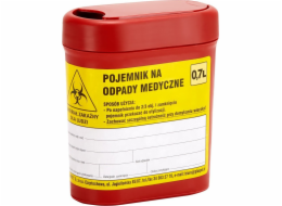 Kontejner ActiveShop Medical Waste 0,7 l červená