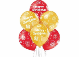 GoDan Balloons D11 Merry Christmas 1C5S, 6 ks.