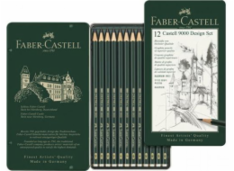 Faber-Castell Pencil Castell 9000 Design 12 ks kovové balení Faber-Castell (119064 FC)