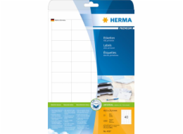 Herma Premium Labels 4357, A4, bílá, 48,5 x 25,4 mm, matný papír, 1000 ks (4357)