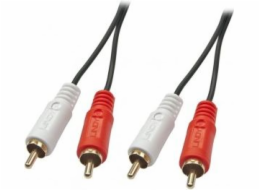 Lindy RCA (Cinch) x2 - RCA (Cinch) x2 kabel 5m černý (35663)