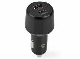 NEDIS nabíječka do auta/ 65 W/ 12 - 24 V DC/ 3.25 A/ USB-A/ USB-C/ automatická volba napětí/  černá