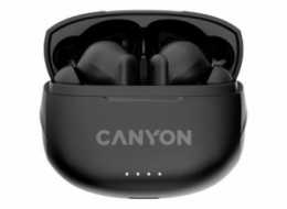 CANYON TWS8B Bluetooth bezdrátová sluchátka s mikrofonem, černá