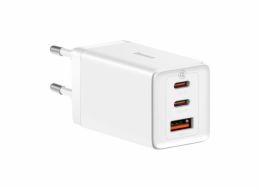 Baseus GaN5 Pro rychlonabíjecí adaptér 2x USB-C + USB-A 65W bílá