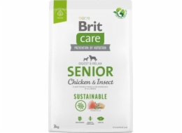 BRIT Care Dog Sustainable Senior Chicken & Insect - dry dog food - 3 kg